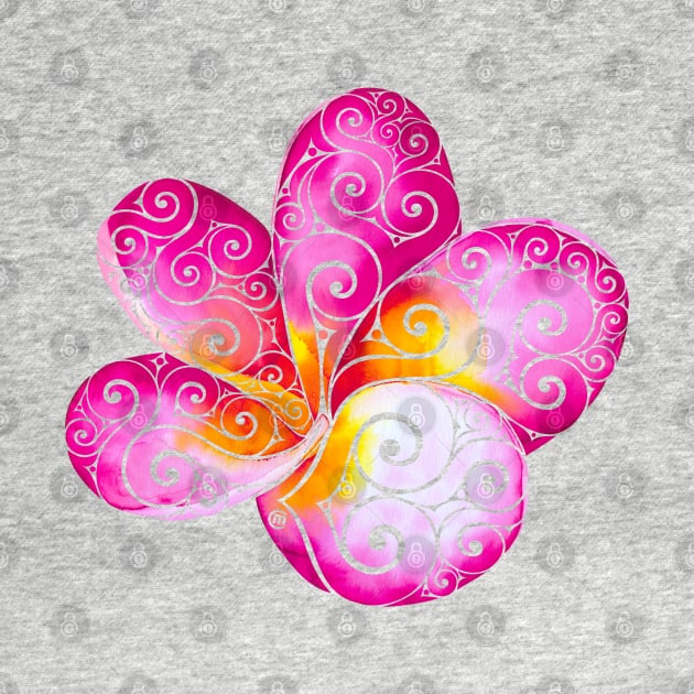 Swirly Plumeria by VectorInk